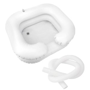 Bassin de lavage de cheveux gonflable portable en PVC, design moderne pour salle de bain, pas besoin de fauteuil de salon à domicile - Product Image 2