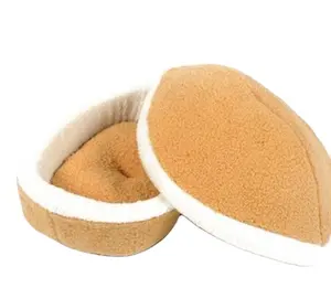 Plüsch Gemütliche Haustier kiste Hund Haustier Bett Komfort Haustier Hund Kiste Matte und Nap Pad Hamburger Form Katzen bett