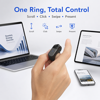 Control Remoto Recargable con Anillo de Mouse Táctil, Air Mouse, Presentador PPT, Tiktok para Teléfono Inteligente y Portátil