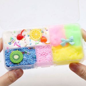 Colorful Silicone Plastic Slime Slices Charms Candy Fruit Foam Shape Diy Soft Toy <b>Clay</b> <b>Kit</b> Set Beads Snow Fluffy - Product Image 1