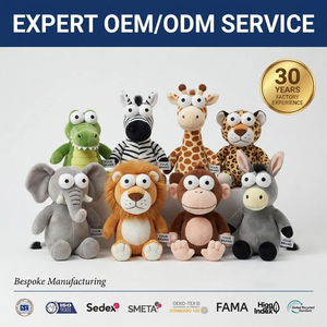Peluche Éléphant aux Grands Yeux Personnalisée Oeko-Tex 100 Eight Brothers, Jouet en Peluche Doux en Coton PP pour Marques DTC - Product Image 1