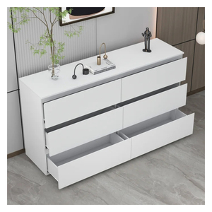 Wooden Morden <strong>White</strong> Organizer <strong>Corner</strong> Furniture Living Room House Bedroom Storage 6 Chest Drawer <strong>Cabinet</strong> - Product Image 2