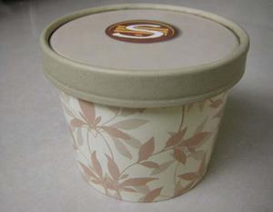 Tasse à crème glacée en papier jetable, 100 ml 3oz, avec couvercle en papier et cuillère en bois, vente en gros - Product Image 5