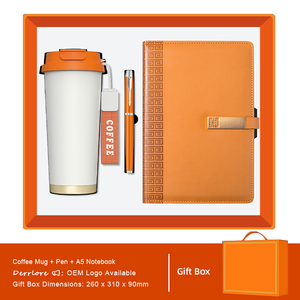 Ensemble cadeau de tasse à café avec logo personnalisé + stylo + carnet, accessoires de bureau haut de gamme pour les promotions d'entreprise et les cadeaux d'affaires - Product Image 3