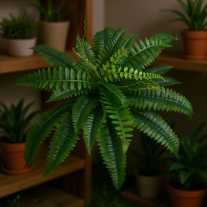 เฟิร์นบอสตันประดิษฐ์ พลาสติกตกแต่งภายในและภายนอกอาคาร ทนทาน หลายชิ้น ใบไม้เสมือนจริง - Product Image 2