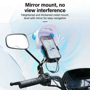 Support de téléphone pour moto avec ventilateur de refroidissement, support de guidon en alliage d'aluminium étanche pour vélo électrique, scooter, vélo - Product Image 6