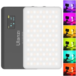 Lampe vidéo LED RVB Ulan <span class=keywords><strong>Qi</strong></span> VL120, lumière d'appareil photo pleine couleur rechargeable 3100 mAh, intensité réglable 2500-9000K, panneau lumineux - Product Image 4