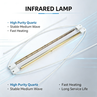 Lampe infrarouge à quartz personnalisée pour une radiations thermiques rapide, idéale pour le soudage par refusion électronique, la peinture en poudre et l'utilisation en four industriel.