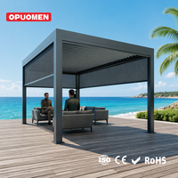 Pergola motorisée moderne en aluminium avec toit à lames orientables pour solution d'ombrage commerciale de jardin, vente en gros usine