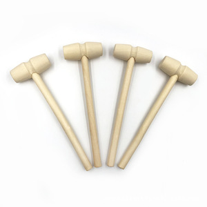 Petit marteau en bois, 5 pièces, accessoires pour animaux, <span class=keywords><strong>jouets</strong></span> et accessoires, artisanat en bois, outils de gâteau, marteau de chasse au chocolat - Product Image 2