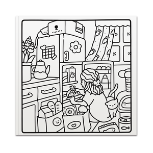 Маленькая угловая книжка-раскраска для детей, взрослых и подростков, очень милые дизайны уютных пространств для отдыха (уютные раскраски) - Product Image 5