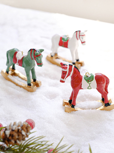 Caballo Balancín de Resina, Adornos Navideños de Caballo de Troya para Árbol de Navidad, Adornos Colgantes para Sublimación, Adornos para Árbol de Navidad - Product Image 3