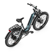 Bicicleta Eléctrica de Doble Motor 48V 25AH con Neumáticos Anchos de 26 Pulgadas, 7 Velocidades, Freno de Disco Hidráulico, Pantalla a Color, para Subir Pendientes, Venta al por Mayor OEM