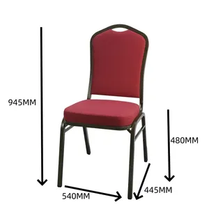 Metal Stackable Commercial Event Hotel Banquet Hospitality Chairs Metal Wedding Banquet Restaurant Chair