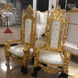 Muebles <span class=keywords><strong>de</strong></span> Hotel, Trono <span class=keywords><strong>de</strong></span> León Barroco Tallado a Mano, Silla <span class=keywords><strong>de</strong></span> Rey <span class=keywords><strong>de</strong></span> Terciopelo Dorado - Product Image 3