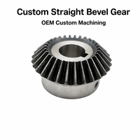 Engrenage conique droit en acier sur mesure non standard, usinage CNC OEM, transmission à angle droit de 90 degrés, résistant à l'usure, faible bruit pour AGV