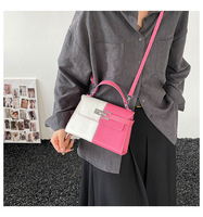 Tas Selempang Wanita Model Kotak, Kapasitas Besar, Permukaan Lembut, Gaya Prancis Sederhana, Grosir Kustom