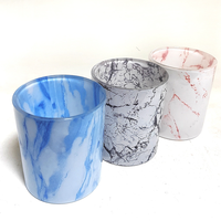 Support de bougie en verre électroplaqué élégant personnalisé, bougie parfumée, gobelet vide, pot en verre électroplaqué pour cadeaux