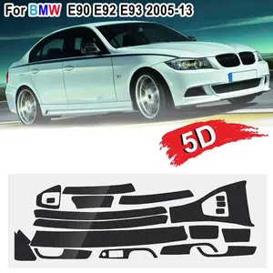 Vinilo Adhesivo de Fibra de Carbono, Decoración 5D Brillante/3D Mate, 15 Piezas, LHD, para BMW E90 E92 E93 2005-2013 - Product Image 2