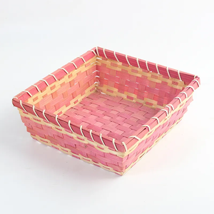 Panier à collation fait à la main <span class=keywords><strong>fruits</strong></span> <span class=keywords><strong>secs</strong></span> pain stockage bambou puce tissé panier cadeau de <span class=keywords><strong>noël</strong></span> - Product Image 2