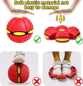 Qbellpet fabrika düşük fiyat eğitim Pet oyuncak uçan top interaktif kauçuk uçan daire taşınabilir yavru oyuncaklar pet çiğnemek oyuncaklar - Product Image 6