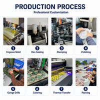 Badge nominatif personnalisé en émail dur plaqué or, fabrication directe usine, faible MOQ, avec attache pour personnel scolaire, équipes et événements professionnels