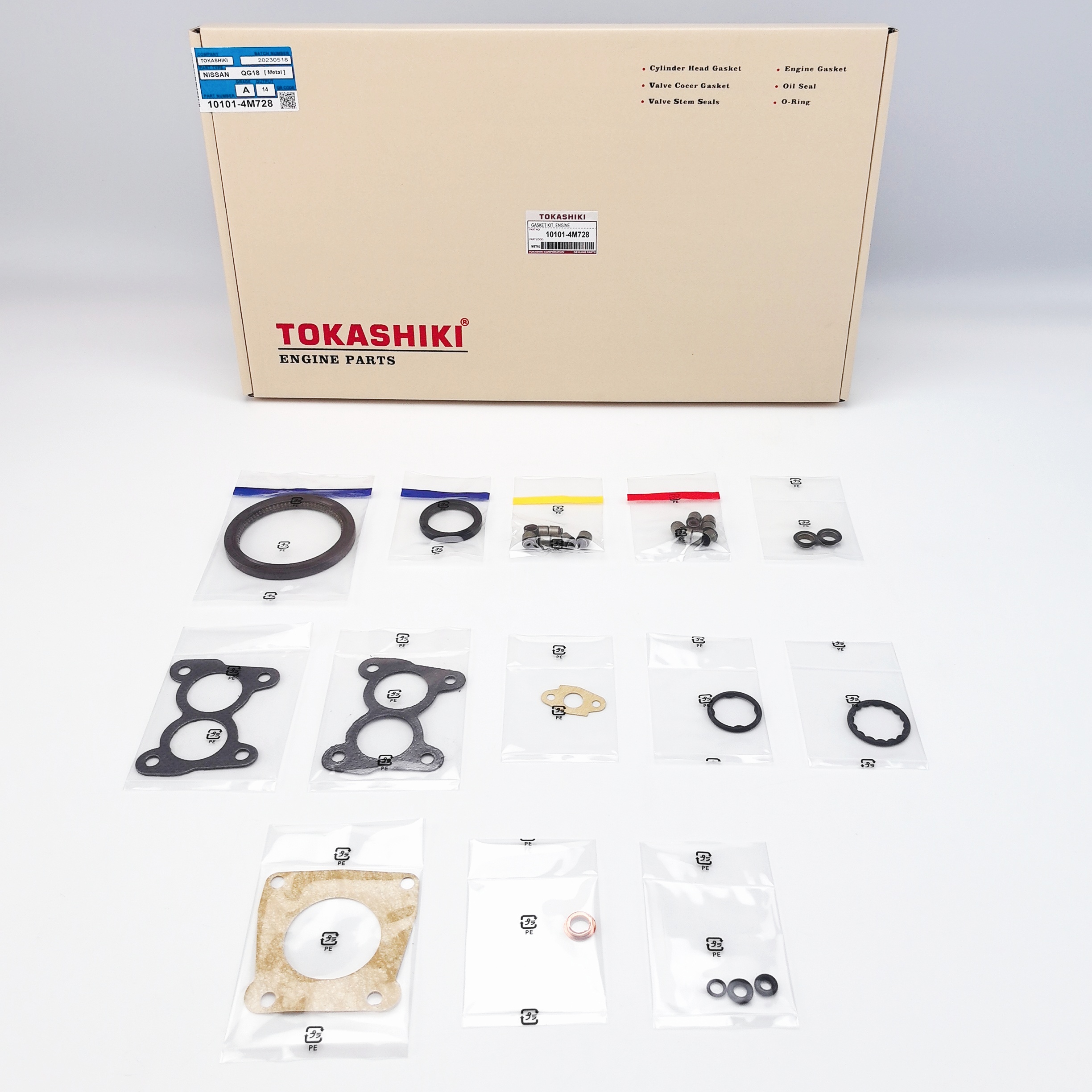 トキ 10101-4M728 Engine Overhaul Cylinder Head Gasket Kit for