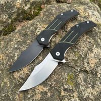 Couteau pliant haute dureté 5CR13MOV, manche antidérapant G10, couteau de poche portable pour le camping, la randonnée, EDC