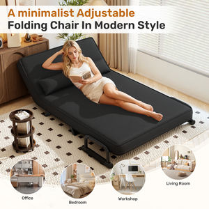 Sillón Reclinable Multifuncional 4 en 1 Convertible, Plegable, con Respaldo Ajustable, Sofá Cama para Dormitorio, Apartamento y Uso en Exteriores - Product Image 2