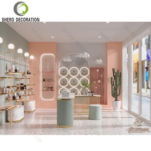 Cosmetic Display Cabinet Small Beauty Retail Shelf LED <b>Showcase</b> Furniture Shopping Mall Skin Care Shop Design - Product Image 2