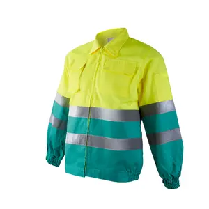 custom Multi-pocket High-visibility workwear Lightweight orange yellow safety orange jacket jackets winter safety for men
