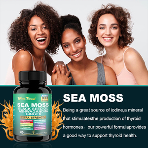 Musgo Marino Ultra Fuerte, Vitalidad <span class=keywords><strong>en</strong></span> Cada Cápsula, Aceite de Semilla Negra, Ashwagandha, <span class=keywords><strong>Jengibre</strong></span> - Product Image 3