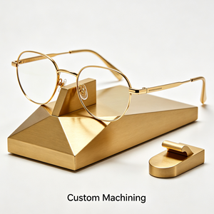 CNC Machining Custom Aluminum Eyewear Display Stand <b>Sandblasting</b> Stainless Steel Glasses Holder Copper Brass Eyeglass Stand - Product Image 1
