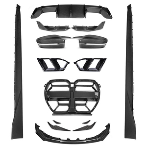 Kit carrosserie en fibre de carbone sèche pour <span class=keywords><strong>BMW</strong></span> G80 G82 M3 M4 2021+ : Pare-chocs avant, calandre, lèvre avant, prises d'air avant - Product Image 1