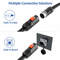 Connecteur étanche MJ32 2 broches 120A 600V IP67 à verrouillage rapide, prise d'alimentation circulaire pour pack de batteries et stockage d'énergie