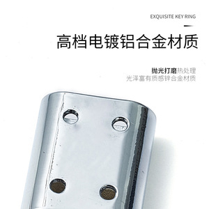Porte-clés en alliage de zinc avec logo de voiture, finition chromée, accessoire automobile, utilisation au bureau, cadeau d'affaires - Product Image 3