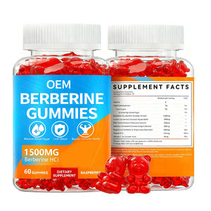 Gomitas de Berberina de Marca Privada/OEM |   Berberina HCl 1500mg + Canela + Cardo Mariano + Cúrcuma |   Sin Azúcar |   60 Gomitas - Product Image 1