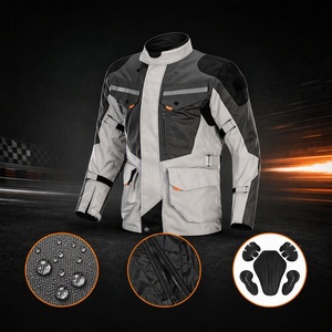 Jaket Motor Armor Level 2 CE Pria, Teruji REACH, Lapisan Katun Tahan Air yang Dapat Dilepas, Jaket Pelindung Berkendara Motor yang Hangat - Product Image 2