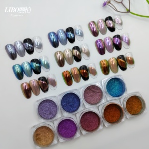 Polvo de Cromo Metálico Camaleón LIBO, 9 Colores, Polvo de Cromo Brillante - Product Image 3