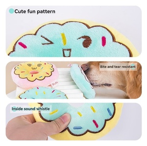 Donut peluş özel oynarken sevimli yumuşak dayanıklı köpek çiğneme oyuncakları interaktif köpek oyuncak - Product Image 5