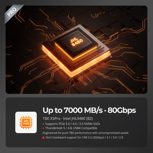 TESmart 80Gbps M.2 SSD muhafaza kutusu 7000 MB/s desteği Thunderbolt5 USB4 bağlantı PCIe 5.0 NVMe muhafaza - Product Image 2