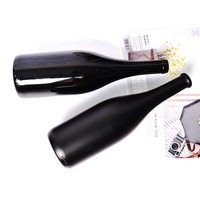 Bouteilles de vin de champagne pétillant vides en verre transparent de 750 ml, Cabernet noir avec bouchon en liège, élégantes bouteilles de vin de fruits, vente en gros