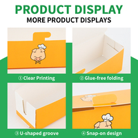 Caja Plegable para Hot Dogs, Diseño Personalizado Impreso, Contenedores Desechables Resistentes a la Grasa para Snacks, Precio de Venta Directa de Fábrica, China