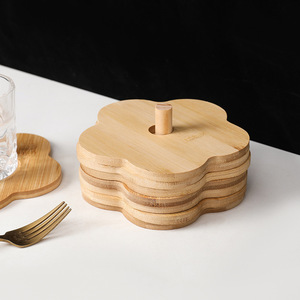 Tapete Aislante de Calor de Bambú con Forma de Flor, Salvamanteles Reutilizable para Protección de Vajilla - Product Image 2