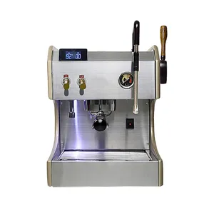 Mesin Pembuat Kopi Elektrik, Mesin Pembuat Kopi Espreso Profesional dengan Pengocok Susu untuk Kafe, Hotel, Grosir