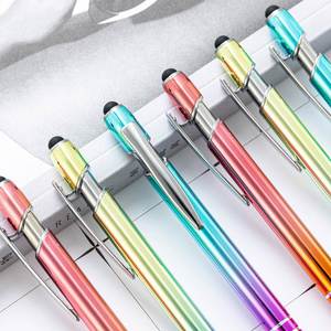ปากกาลูกลื่นโลหะหลากสีแบบไล่เฉดสี พิมพ์โลโก้ตามสั่ง OEM ใหม่ ราคาประหยัด สัมผัสนุ่ม เหมาะสำหรับของขวัญส่งเสริมการขาย - Product Image 4