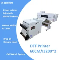 Mesin Printer DTF Garment Otomatis Ultra Cepat 60cm Dual Xp600 I3200 untuk Sablon Kaos DIY, Produk Baru Laris Manis
