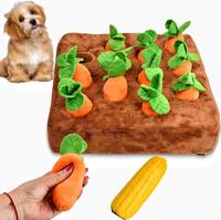 Jouet interactif en peluche douce pour animaux de compagnie, forme carotte, pour chien et chat, avec puzzle d'intelligence et tapis de renifflement, cadeau de Pâques orange