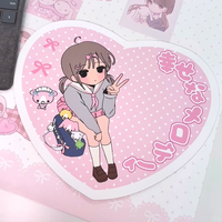 Tapis de souris de jeu anime personnalisé de haute qualité, tapis de bureau PC carré en tissu avec surface cousue et logo par sublimation