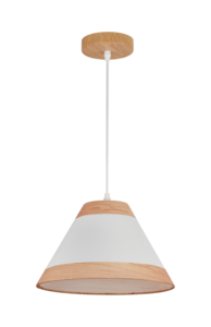 Scandinavian Wood Pendant <b>Light</b> With Paper Shade Soft Warm White <b>LED</b> Ceiling Lamp For Living Room - Product Image 2